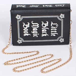 Black Little Black Magic Book Chain Bag